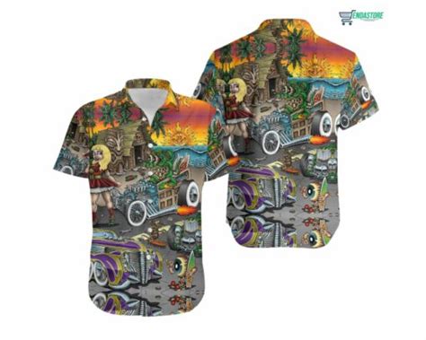 Rat Fink And The Hot Rod Hawaiian Shirt Endastore
