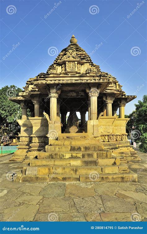 Small Shrine of Nandi(Bull) Temple at Khajuraho Editorial Image - Image ...