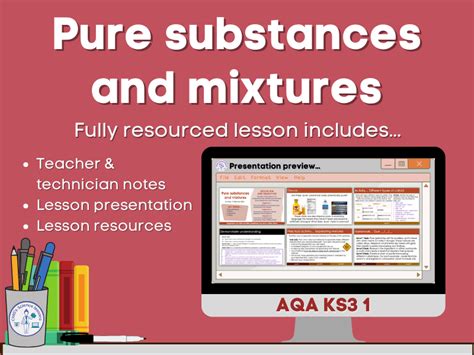 Pure Substances And Mixtures Ks3 Teaching Resources