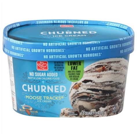 Harris Teeter™ No Sugar Added Churned Moose Tracks® Ice Cream 48 Fl Oz