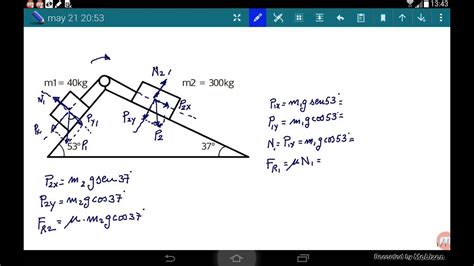 Masas Unidas En Planos Inclinados Con Rozamiento Youtube