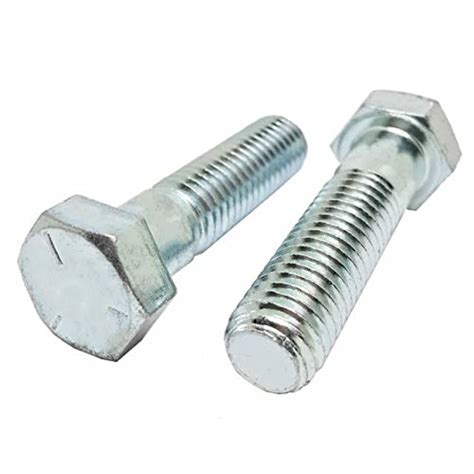 1 187 X 8 Hex Head Bolts Steel Grade 5 Hex Head Cap Screws Steel Zinc Plating Partially Threaded