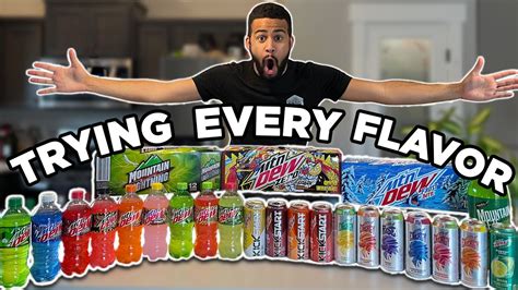 I Tried Every Mountain Dew Flavor So You Dont Have To Youtube