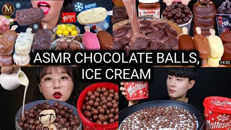 Asmr Magnum Ice Cream Chocolate Balls Eating Sounds Icecream