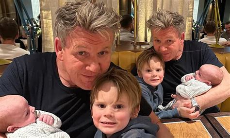 Father Of Six Gordon Ramsay Cuddles Up For A Sweet Snap With Sons