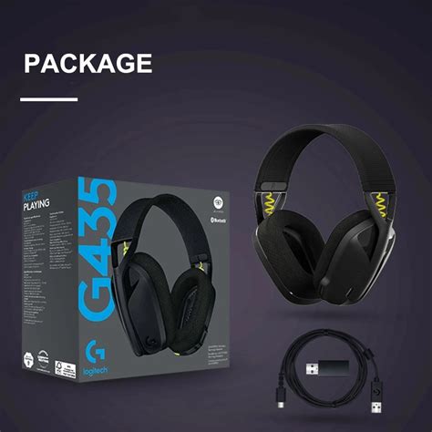 Оригинальные беспроводные Игровые наушники Logitech G435 Lightspeed с ...