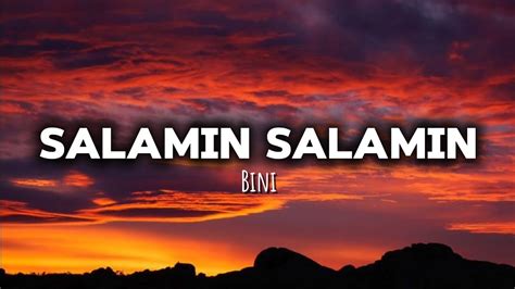 Bini Salamin Salamin Song Lyrics Video Youtube