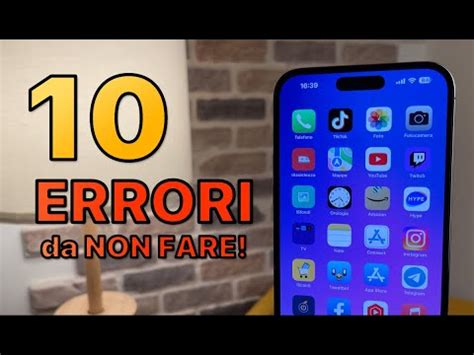 Errori Da Non Fare Su Iphone Youtube