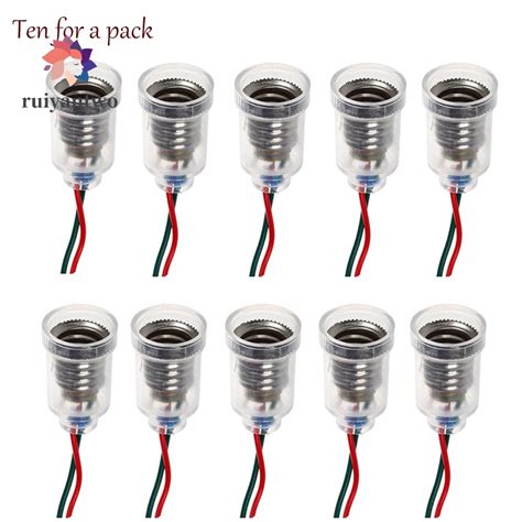 RPH10pcs E10 Bulbs Socket E10 LED Screw Mount Small Bulb Holder E10