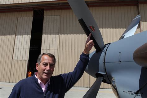 Speaker John Boehner points to a Hartzell propeller on an … | Flickr