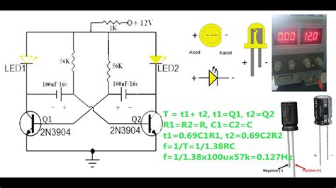 2ChannelLedFlipFlop Using 2 transistor - YouTube