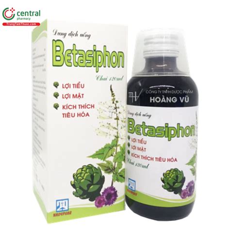 Thuốc Betasiphon (Chai 120ml) phối hợp điều trị bệnh gan mật, thận