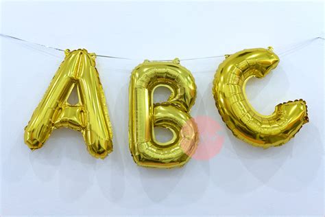 Buy Cheap 16 Inches Foil Letter Balloons (Gold) in Singapore | Partyshop