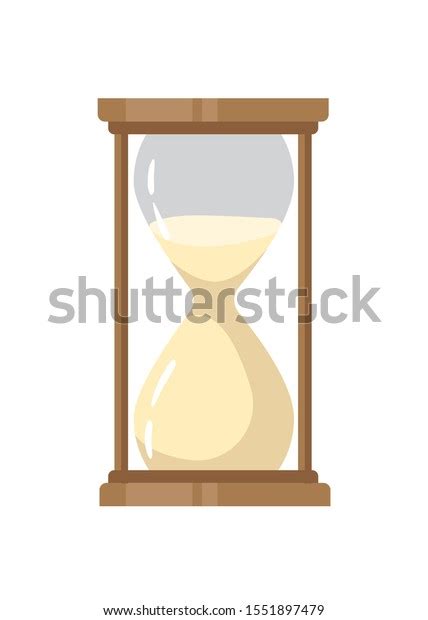 Sandglass Flat Vector Illustration Vintage Timepiece Stock Vector Royalty Free 1551897479