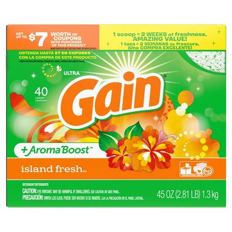 Gain Ultra Aromaboost Powder Laundry Detergent Island Fresh 40