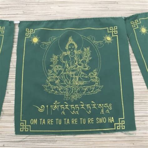 Bandera Tibetana A Tara Verde Full Humos Cl