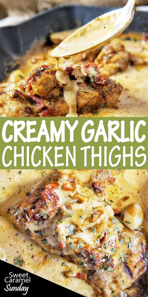Creamy garlic chicken thighs – Artofit