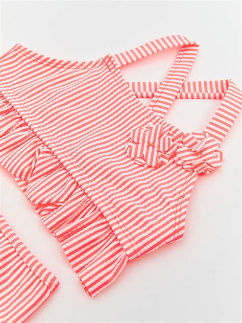 LCW Kids Gestreiftes Bikini Set für Mädchen S EH Z CS LC Waikiki