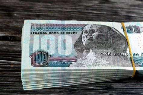 Stack Of Egyptian Currency Of 100 Egp Le One Hundred Egyptian Pound