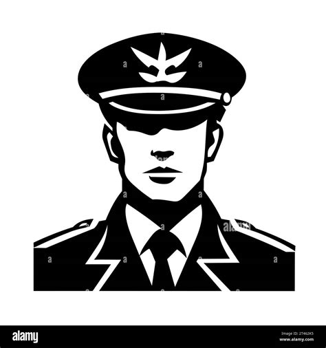 Pilot Silhouette Male Pilot Black Icon On White Background Stock