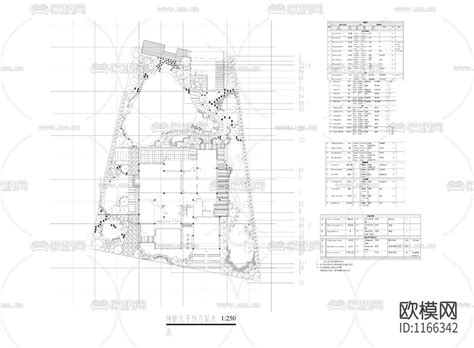 庭院绿化cad施工图 免费3dmax模型库 欧模网