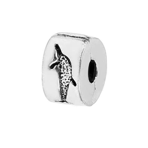 pandora silver charm DINGLLY Retaining Clip Beaded Charm Shining Elegance Clips Positioning ...