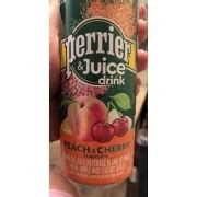 Perrier Juice Drink Peach Cherry Flavored Calories Nutrition