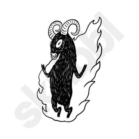 Premium 'Goat Devil' Illustration | Witchcraft