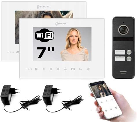 Wideodomofon Wideofon WiFi TELEFON DWURODZINNY - 10145104147 ...