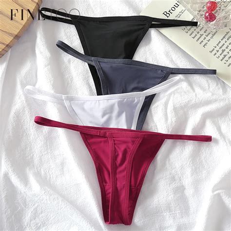 Finetoo Pcs Set Sexy Low Rise Thongs Women Bikini Panties T Back Underpants M Xl Female