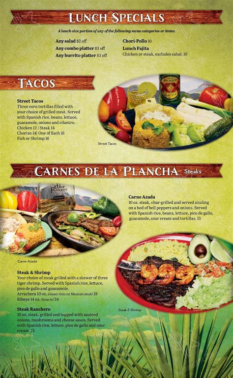 Menu At Mi Rancho Cocina Y Copas Restaurant Bemidji