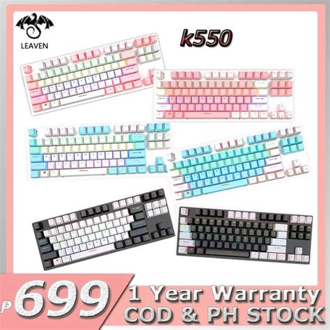 K550 87Key RGB Mechanical Hot Swappable Keyboard S30 Wired Combo RGB Gaming Office PC Computer