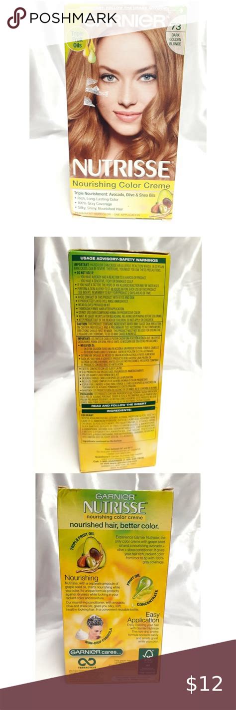 Garnier Nutrisse Nourishing Hair Color Dye Creme Dark Golden Blonde New Perma
