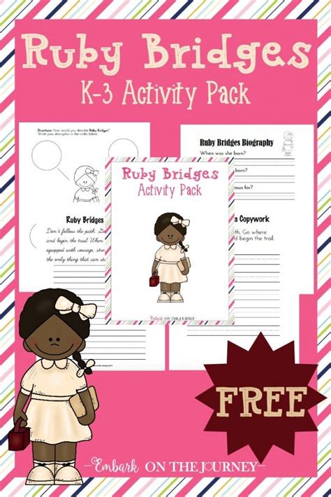 Free Printable Ruby Bridges Activities For Kindergarten Among The Key