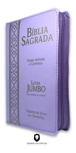 Bíblia Jumbo Letra Extra Grande Harpa E Corinhos Índice Arc Lilás