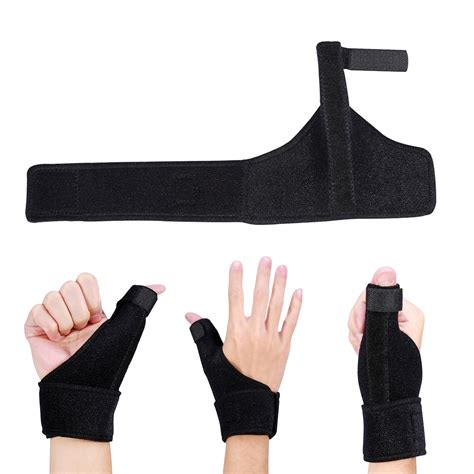 Thumb Splint Aluminum Finger Splint Hand Recovery Stabilizer Sports ...