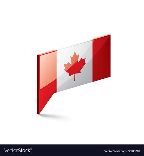 Canada flag on a white Royalty Free Vector Image