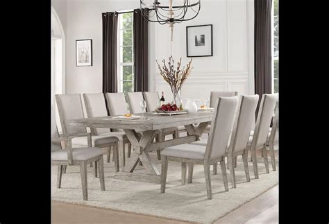 Acme Furniture Rocky 72860 Trestle Dining Table With Two 18 Leaves Del Sol Furniture Dining