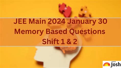 Jee Main Question Paper 2024 Download Memory Based Question Asked In Session 1 Exam