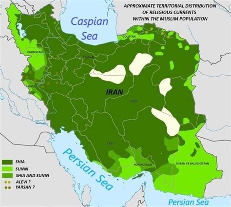 a map showing the location of persian sea and its surrounding areas in ...