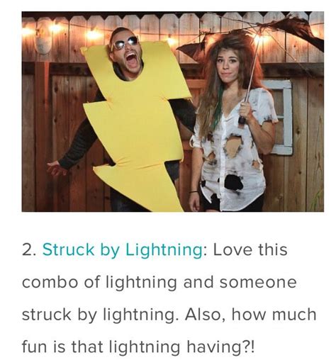 Awesome Halloween Costumes Diy Couples Lightning Bolt Costume Couples Costumes