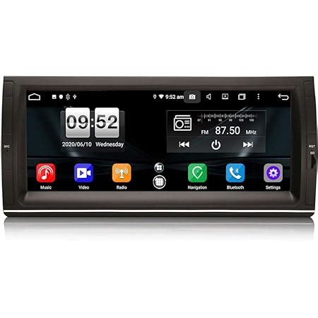 ERISIN 9 Pouces Android 10 0 Autoradio pour BMW Série 5 E39 X5 E53 M5