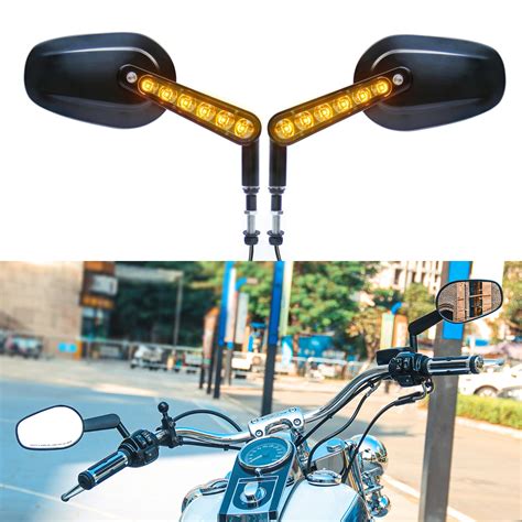 Mua Wtzmoto Muscle Motorcycle Rear View Mirrors With Led Turn Signals