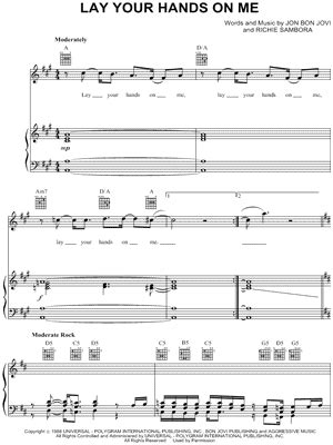 Lay Your Hands On Me Sheet Music Arrangements Available Instantly