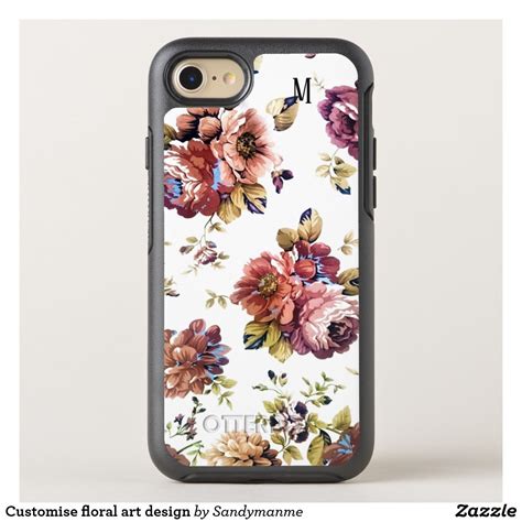 Customise Floral Art Design Otterbox Iphone Case Floral Art Design Floral Art