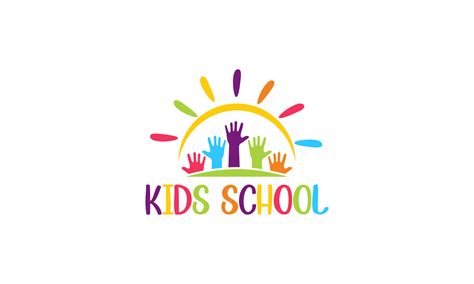 Kiddie school elementary colorful vector logo design illustration ...