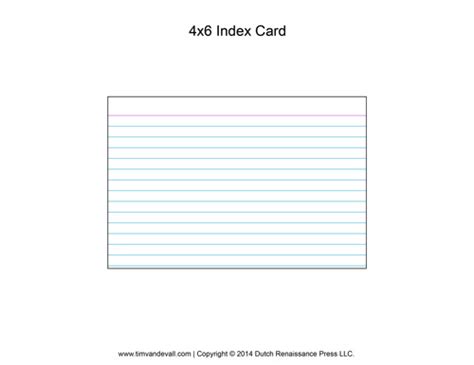 Printable Index Card Templates 3x5 And 4x6 Blank Pdfs