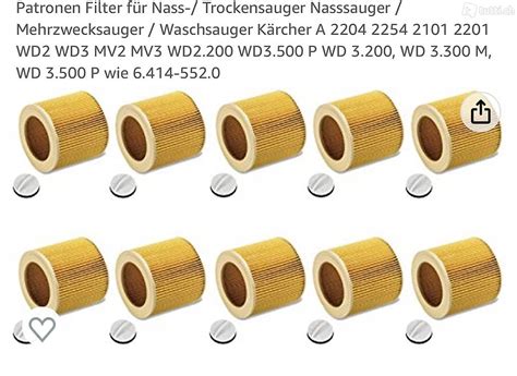 K Rcher Patronen Filter F R Nass Trockensauger Nasssauger Im Kanton