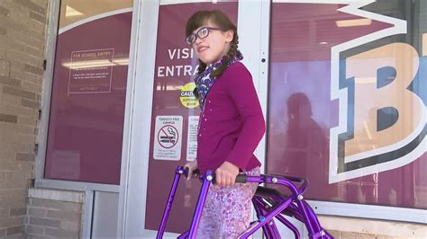 9 Year Old Stow Girl Receives New Walker To Help With Her Cerebral Palsy After Old One Goes