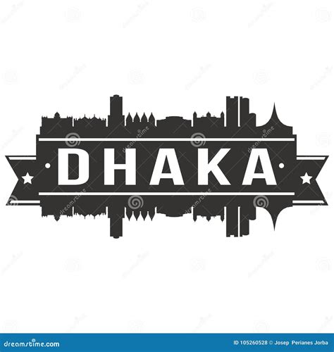 Dhaka Bangladesh Asia Icon Vector Art Design Skyline Flat City